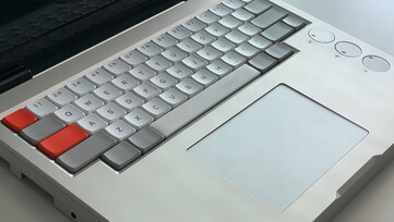 Le clavier du projet Campus laptop de Flurples. (Source de l'image : Flurples sur YouTube)