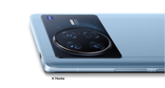 Le Vivo X Note sera disponible en trois couleurs avec des finitions de type cuir. (Image source : Vivo &amp;amp; JD.com)