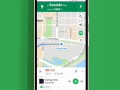 Les commandes musicales ont disparu de Google Maps. (Source de l&#039;image : Spotify)