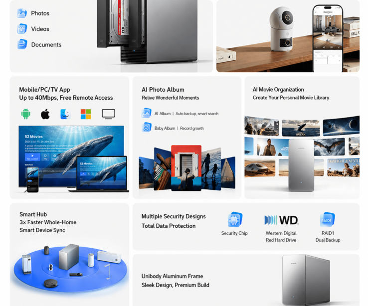 Présentation des fonctionnalités de l'IA du NAS Xiaomi (traduction automatique)
