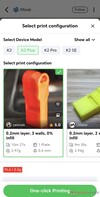 L'application pour smartphone vous permet de lancer facilement l'impression