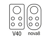 Prétendu Honor Schéma des caméras arrière V40 et Huawei Nova 8. (Source : Twitter)