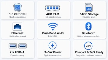 Un aperçu des caractéristiques techniques du nouvel appareil.