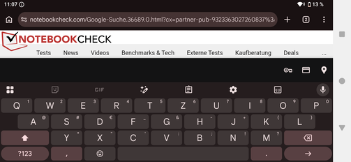 Test du clavier du Sony Xperia 1 VIII