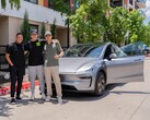 Cette Tesla Model Y est le premier véhicule à être livré de manière autonome (Source : Tesla)