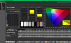 ColorChecker (par rapport au sRGB)