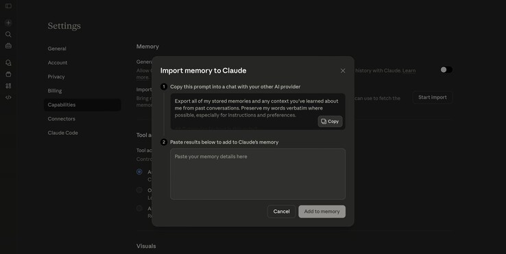 La fonction d'importation est désormais disponible pour la version gratuite également.