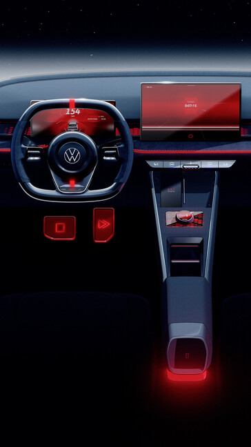 Volkswagen imagine un intérieur futuriste pour l'ID. GTI, bien qu'il ait précédemment indiqué un retour aux boutons tactiles. (Source de l'image : Volkswagen)