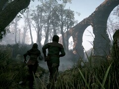Une image montrant deux personnages de A Plague Tale: Innocence, actuellement à -90 % sur Steam.