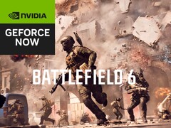 Bannière Nvidia GeForce Now de Battlefield 6 (Image source : EA, Nvidia avec modifications)