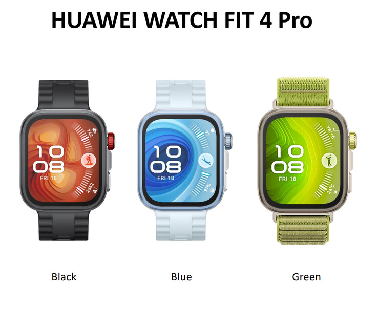 Options de couleurs de la smartwatch (Image source : Huawei)