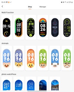 Xiaomi Smart Band 7 avec de nombreuses faces de montre