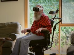 Un patient particulier teste le Synchron BCI en tandem avec le Apple Vision Pro. (Source de l&#039;image : Synchron YT)