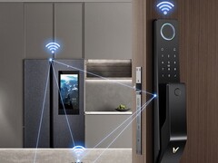 Le Yunmi Viomi AI Smart Door Lock Super 2E est équipé d'un scanner d'empreintes digitales. (Image source : Yunmi)