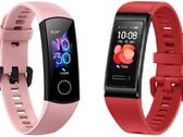 La Honor Band 5 et la Huawei Band 4 Pro disposent toutes deux d'un écran AMOLED de 0,95 pouce. (Source de l'image : Honor/Huawei - édité)