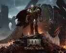 DOOM Slayer se tient au sommet d'un champ de bataille dans le key art officiel de DOOM : The Dark Ages (Source de l'image : DOOM : The Dark Ages, avec l'aimable autorisation de Keymailer)