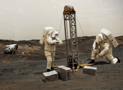Les colons de Mars tels qu&#039;imaginés par la NASA. (Source : NASA)