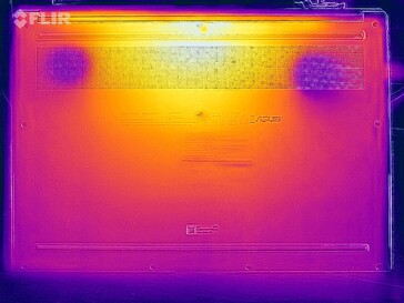Carte thermique de la tension (en bas)