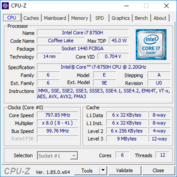 Dell G7 15 - CPU-Z : CPU.