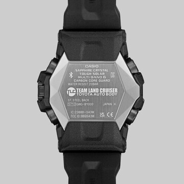 Fond de boîtier du G-Shock GWG-B1000TLC-1 (Source d'image : Casio)