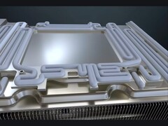 Gigabyte utilise un gel thermique de qualité serveur dans plusieurs de ses GPU, appliqué selon un processus entièrement automatisé. (Source de l'image : AORUS YouTube channel)