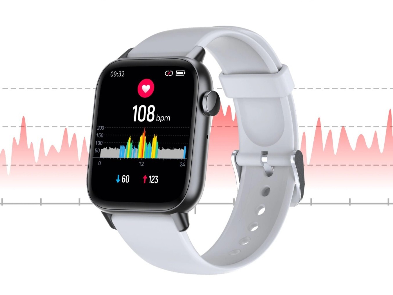 Achetez QS08 1,72 Pouce Tactile Smart Watch Smart Bluetooth