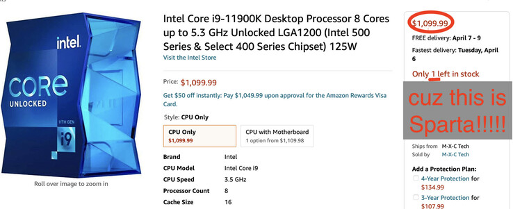 Le premier processeur mème d'Intel - Le Core i9-11900K