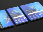 Un rendu de "Huawei rollable". (Source : LetsGoDigital) 