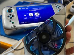 PS4 Portable V2 équipée d'un ventilateur GTX 750 à l'arrière.