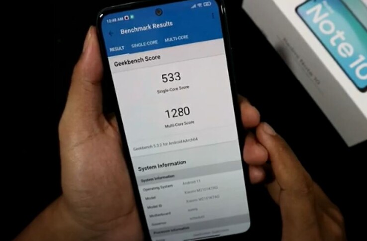 Redmi Note 10 GeekBench. (Source : Sigit Prastowo)