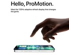 Les développeurs ne peuvent apparemment pas exécuter des animations dans leurs applications iOS à 120 Hz sur l'iPhone 13 Pro et l'iPhone 13 Pro Max (Image : Apple)