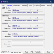 Dell Latitude 14 5410 - CPU-Z : caches.