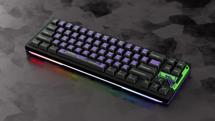 La Slice68 HE sera disponible dans un coloris violet sur le thème de l'EVA-01. (Source de l'image : Chilkey)