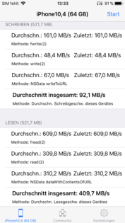 DiskBench : version 64 Go.