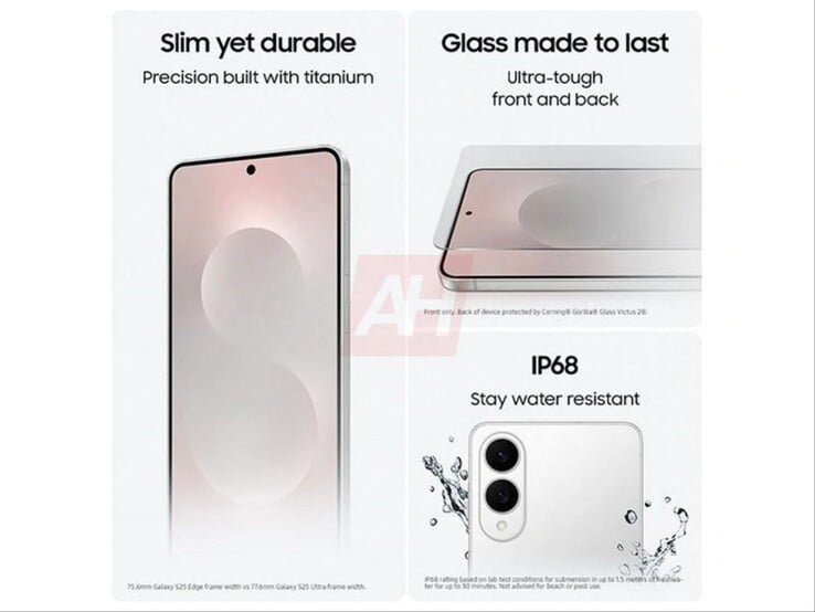Le Corning Gorilla Glass Ceramic 2 fera ses débuts avec le Samsung Galaxy S25 Edge. (Source de l'image : Android Headlines)