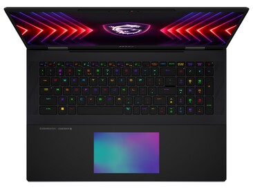 MSI Titan 18 HX - pavé tactile RGB. (Source de l'image : MSI)