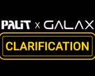 Une image montrant à la fois le logo de Palit et celui de sa sous-marque Galax