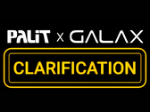 Une image montrant à la fois le logo de Palit et celui de sa sous-marque Galax