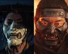 Atsu (à gauche) de Ghost of Yōtei et Jin Sakai (à droite) de Ghost of Tsushima portent des masques de style oni distincts qui symbolisent leur transformation en légendes redoutées. (Source de l'image : Sucker Punch Productions)