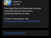 Apple a présenté aujourd'hui sa première mise à jour publique "Rapid Security Response". (Image : own)