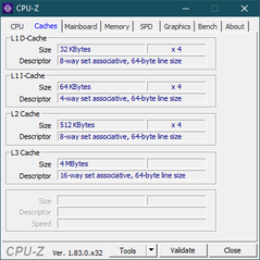 HP EliteBook 735 G6 - CPU-Z : caches.