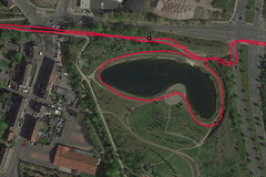 GPS Huawei P40 Lite : autour du lac.