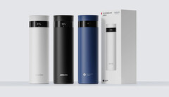 La bouteille d&#039;eau intelligente est disponible en trois couleurs. (Image source : Huawei)