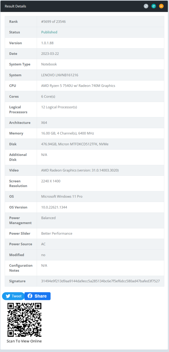 AMD Ryzen 5 7540U con Radeon 740M visto en supuestos Lenovo IdeaPad Gaming 3 y Asus ROG Flow X13