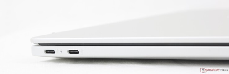 Gauche : 2x USB-C avec DisplayPort 1.4a + Power Delivery (10 Gbps)