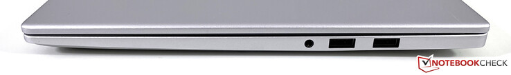 A droite : prise audio 3,5 mm, 2x USB-A 2.0