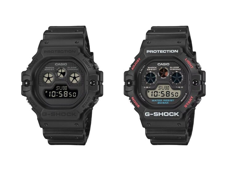 Les montres Casio G-Shock DW-5900UBB-1 (à gauche) et DW-5900U-1 (à droite). (Source de l'image : Casio)