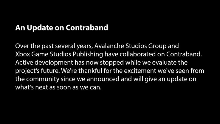 Le communiqué de presse d'Avalanche Studios. (Source de l'image : Avalanche Studios) 