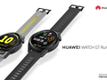 La Watch GT Runner vue dans ses deux couleurs. (Image source : Huawei)
