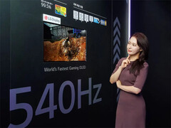 Une image partagée par LG Display de ce que l&#039;on pense être son nouveau panneau WOLED de 27 pouces. (Source de l&#039;image : LG Display)